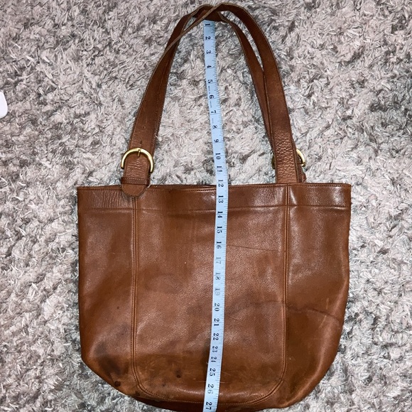 Coach Brown Leather Tote Bag vintage hobo XL duffle purse 4082 brown large - Picture 15 of 16